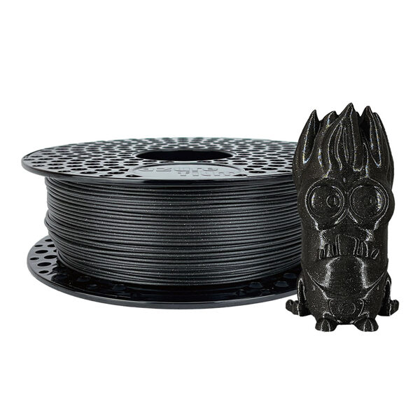 AzureFilm PLA Original 3d printēšanas pavediens (filament), mirdzoši melns, 1 kg