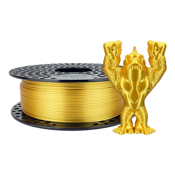 AzureFilm PLA Silk 3d printēšanas pavediens (filament), zelta krāsā, 1 kg