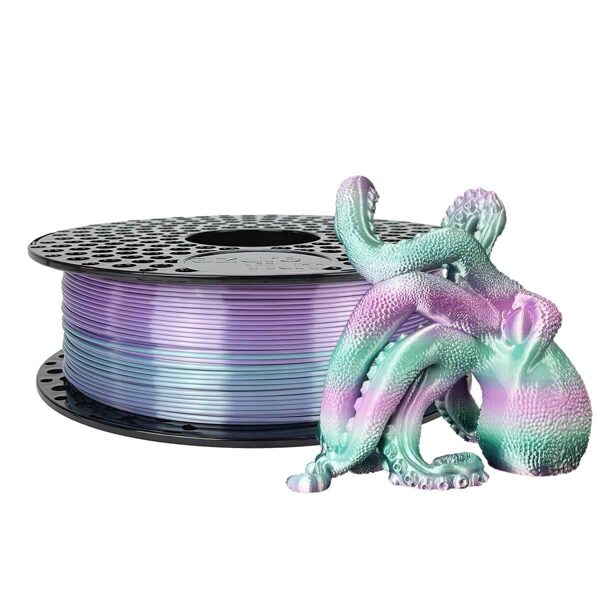 AzureFilm PLA Silk filament Rainbow Aurora, 1 kg